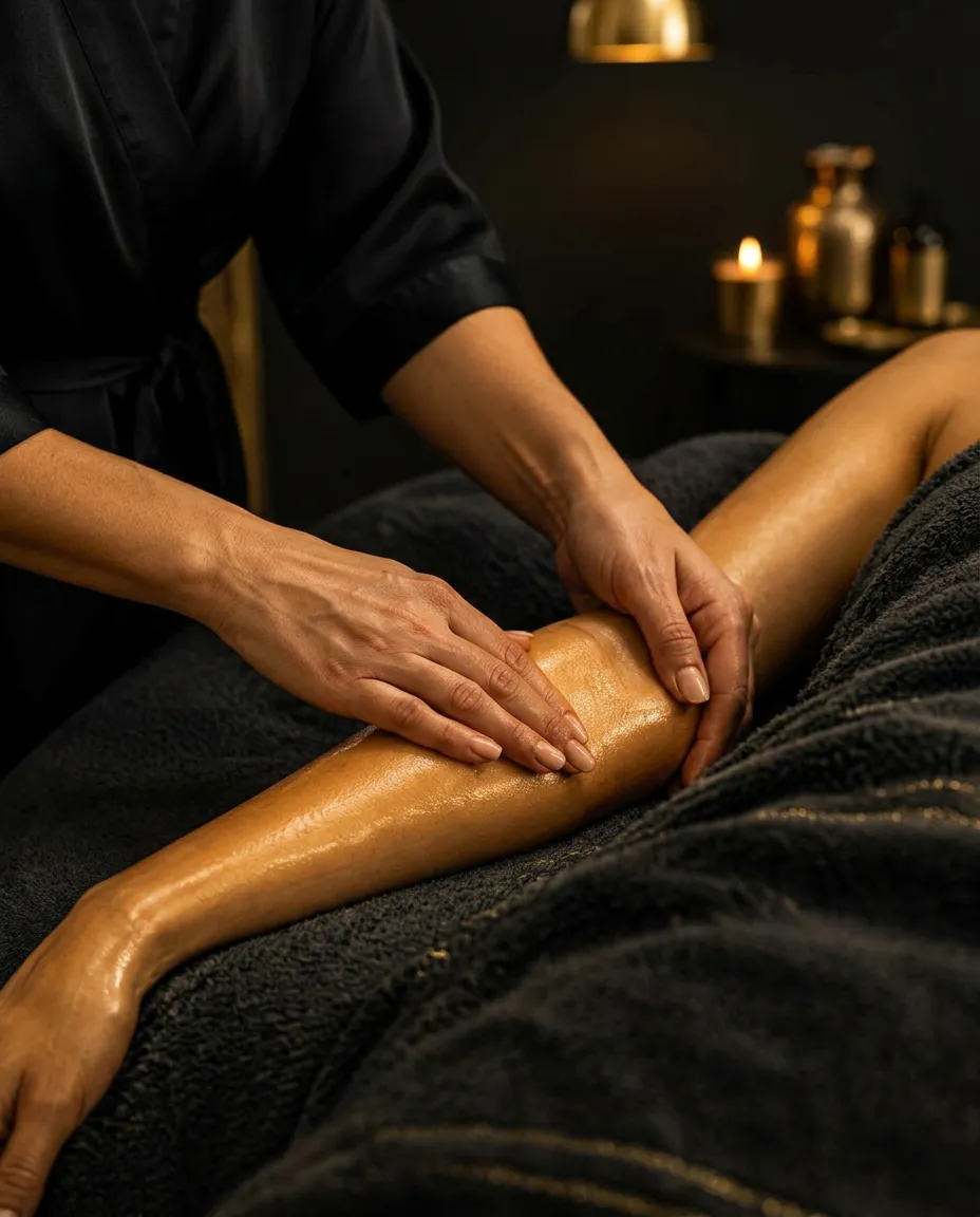 A close view of massage care